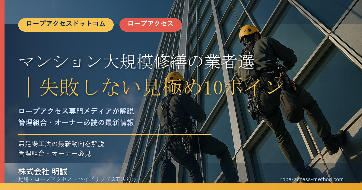 マンション大規模修繕の業者選び｜失敗しない見極め10ポイント