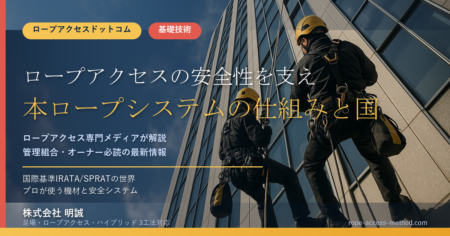 ロープアクセスの安全性を支える2本ロープシステムの仕組みと国際基準