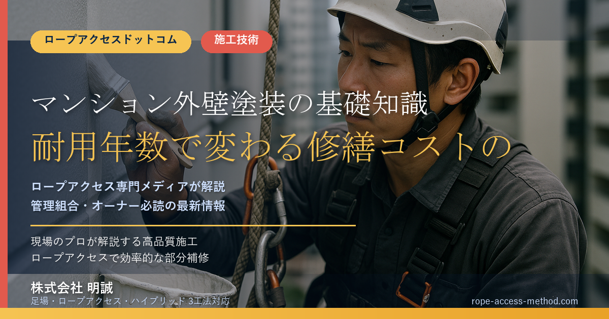 マンション外壁塗装の基礎知識｜塗料選びと耐用年数で変わる修繕コストの真実