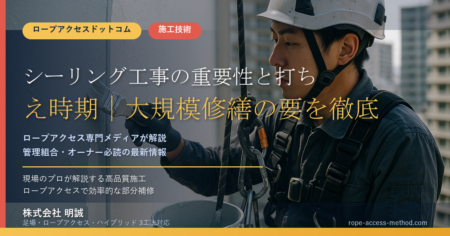 シーリング工事の重要性と打ち替え時期|大規模修繕の要を徹底解説