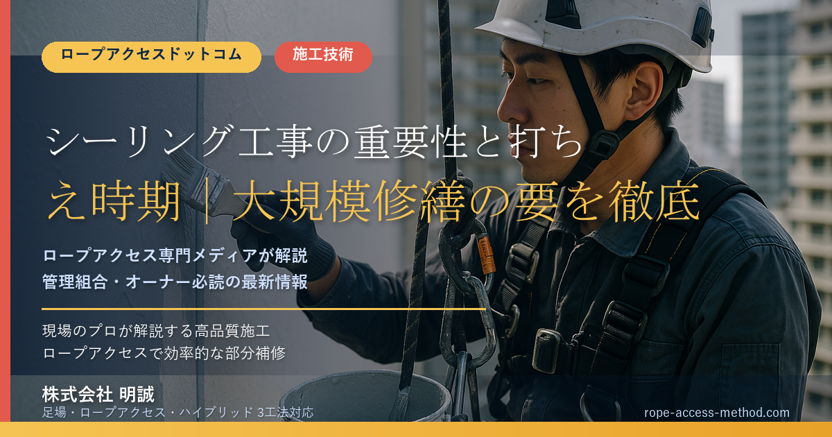 シーリング工事の重要性と打ち替え時期|大規模修繕の要を徹底解説