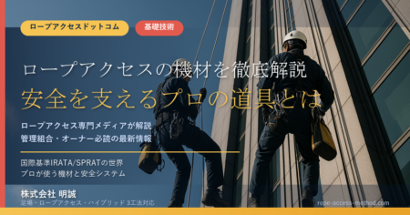 ロープアクセスの機材を徹底解説|安全を支えるプロの道具とは