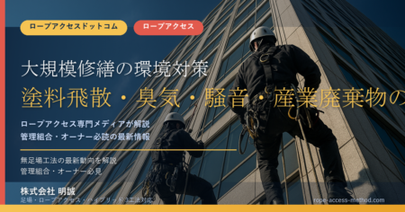 大規模修繕の環境対策|塗料飛散・臭気・騒音・産業廃棄物の実務